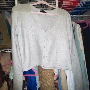 ASOS Gray Button-Up Cardigan